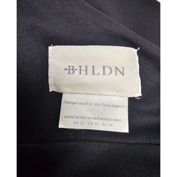 BHLDN Women's Black Crepe Serephina Open Back Slit Maxi Dress Size 12 2806 - Picture 8 of 13